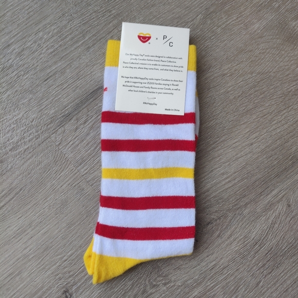 McDonalds x Peace Collective Unisex Striped Socks - Picture 3 of 4